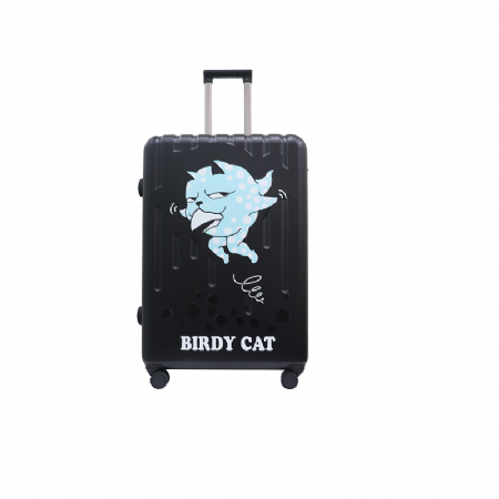 鳥鳥貓 黑色直噴浮雕行李箱 OEM ODM客製禮贈品