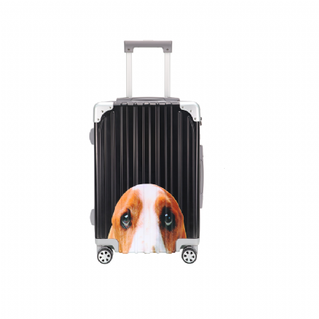 Hush Puppies黑色 印花行李箱 OEM ODM客製禮贈品