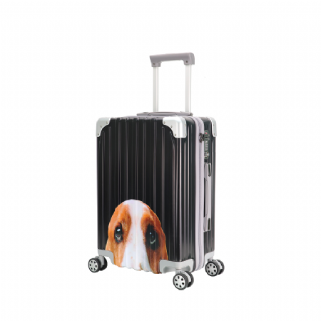 Hush Puppies黑色 印花行李箱 OEM ODM客製禮贈品