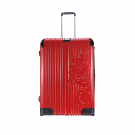 紅色鬪寶 浮雕行李箱 