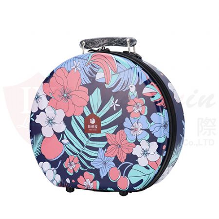 歐原形象-印花造型圓形禮盒手提箱OEM ODM客製禮贈品